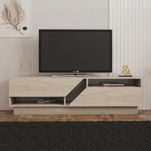 Έπιπλο τηλεόρασης Koza χρώμα travertine 160x40x45εκ.