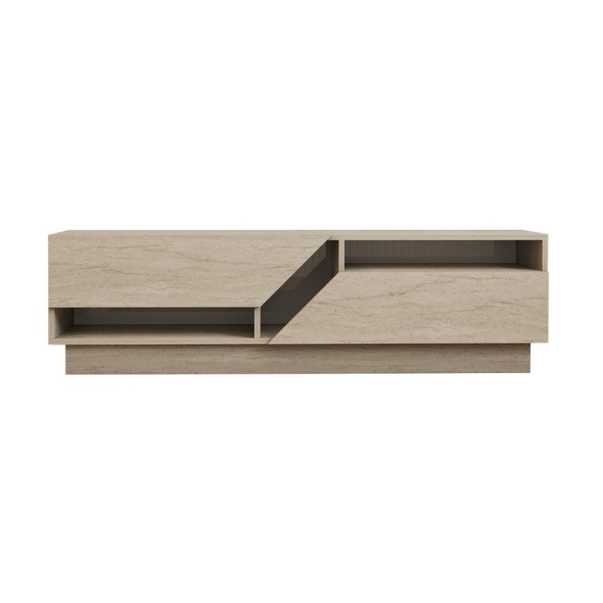 Έπιπλο τηλεόρασης Koza χρώμα travertine 160x40x45εκ.