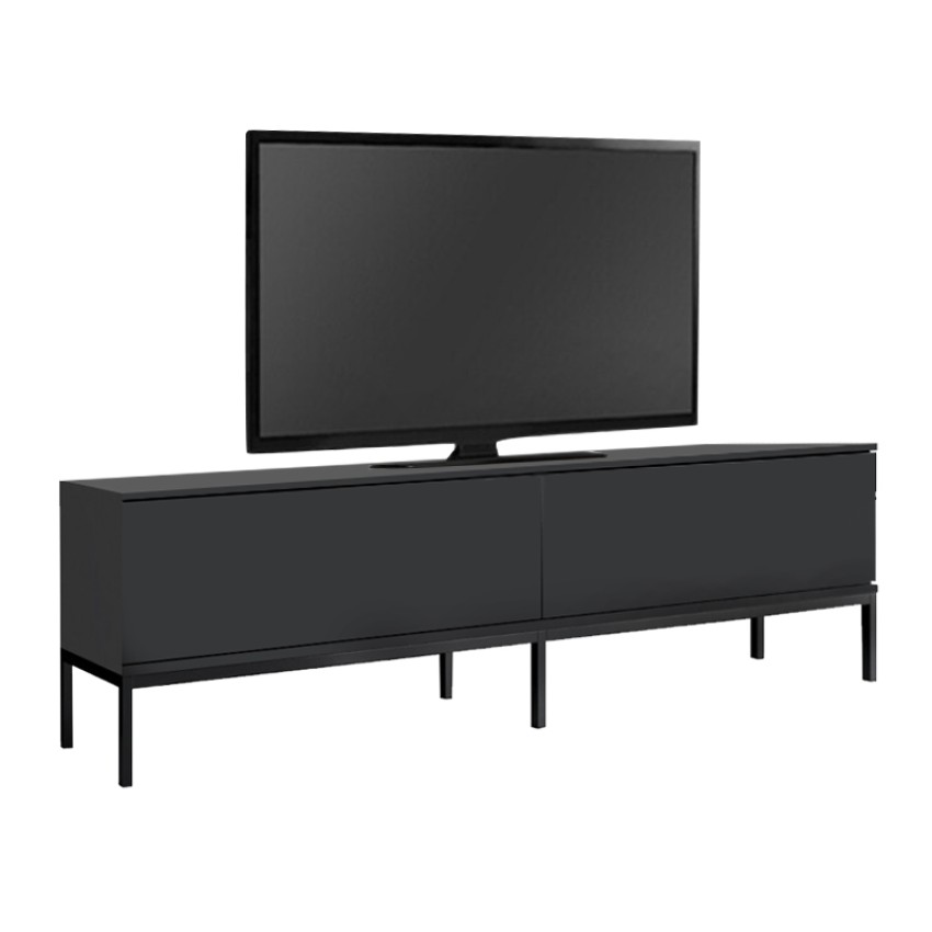 Έπιπλο τηλεόρασης Lord χρώμα μαύρο 180x30x47εκ.