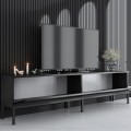 Έπιπλο τηλεόρασης Lord χρώμα μαύρο 180x30x47εκ.