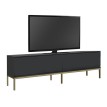 Έπιπλο τηλεόρασης Lord χρώμα μαύρο - χρυσό 180x30x47εκ.