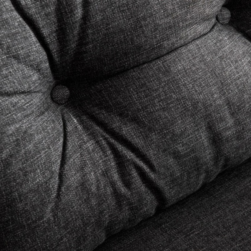 Καναπές - κρεβάτι Sando διθέσιος υφασμάτινος χρώμα ανθρακί 133x78x78εκ.