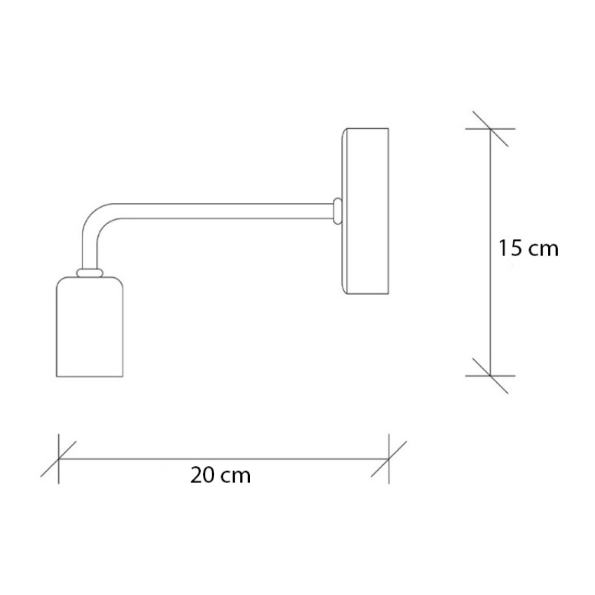 Απλίκα τοίχου Aven E27 μεταλλική χρώμα μαύρο 8x20x15εκ. Απλίκα τοίχου Aven E27 μεταλλική χρώμα μαύρο 8x20x15εκ.