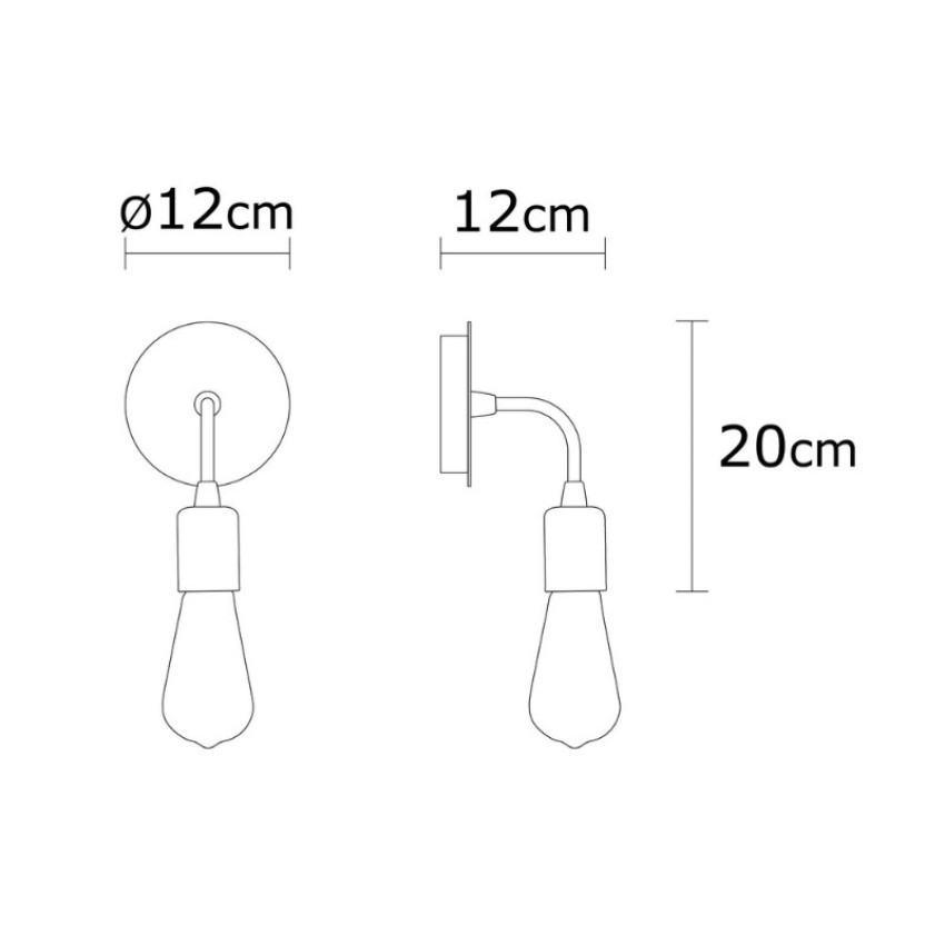 Απλίκα τοίχου Arken E27 μεταλλική χρώμα χρυσό vintage 12x12x20εκ. Απλίκα τοίχου Arken E27 μεταλλική χρώμα χρυσό vintage 12x12x20εκ.