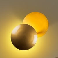Απλίκα τοίχου Led Mimoza μεταλλική χρώμα χρυσό 25x16x25εκ.