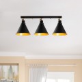 Φωτιστικό οροφής Arden E27 μεταλλικό τρίφωτο χρώμα μαύρο 72x20x26εκ.