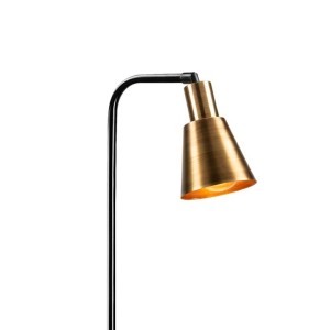 Φωτιστικό δαπέδου Balbin E27 μεταλλικό χρώμα μαύρο - χρυσό vintage Ø30x120εκ.