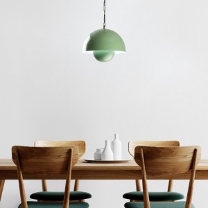 Φωτιστικό οροφής Neptun E27 μεταλλικό μονόφωτο χρώμα πράσινο Ø30x70εκ.