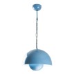 Φωτιστικό οροφής Neptun E27 μεταλλικό μονόφωτο χρώμα γαλάζιο Ø30x70εκ.