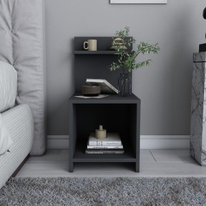 Κομοδίνο Ulman χρώμα ανθρακί 35x37x72εκ.