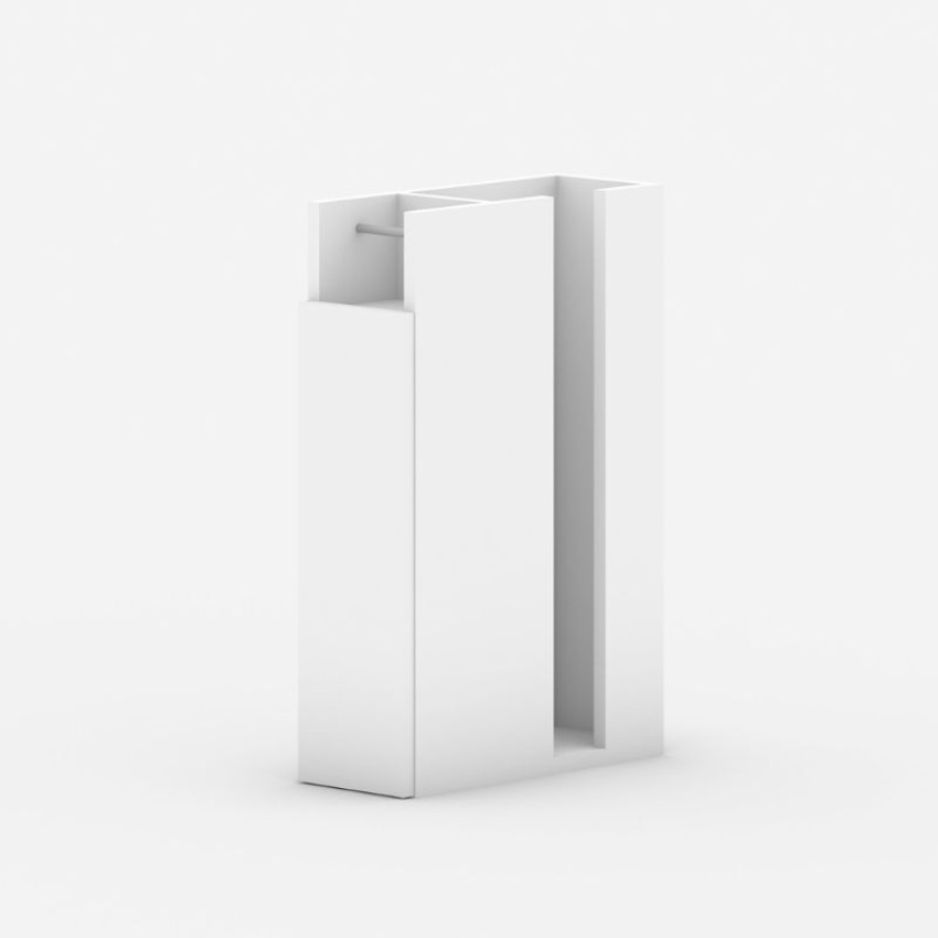 Ντουλάπι μπάνιου Paper χρώμα λευκό 17x42x66εκ.
