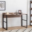 Γραφείο εργασίας Rana χρώμα καρυδί - μαύρο 120x60x78,8εκ.