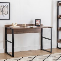 Γραφείο εργασίας Rana χρώμα καρυδί - μαύρο 120x60x78,8εκ.