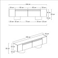 Έπιπλο τηλεόρασης Haven χρώμα καρυδί 180x30x50εκ.