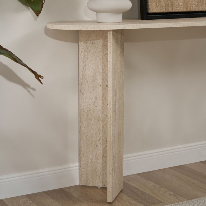 Κονσόλα Sira χρώμα travertine 150x35x75εκ.