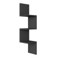 Ραφιέρα τοίχου Zikzak χρώμα ανθρακί 25x25x105,4εκ.