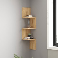 Ραφιέρα τοίχου Zikzak χρώμα sapphire oak 25x25x105,4εκ.
