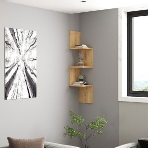 Ραφιέρα τοίχου Zikzak χρώμα sapphire oak 25x25x105,4εκ.