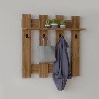 Κρεμάστρα τοίχου Carina χρώμα καρυδί 70x18x70εκ.