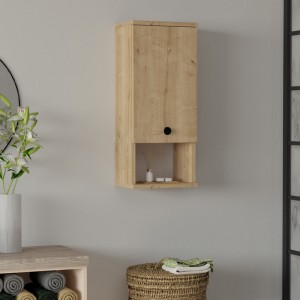 Ντουλάπι μπάνιου επιτοίχιο Mis χρώμα sapphire oak 30x21,8x71εκ.