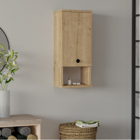 Ντουλάπι μπάνιου επιτοίχιο Mis χρώμα sapphire oak 30x21,8x71εκ.