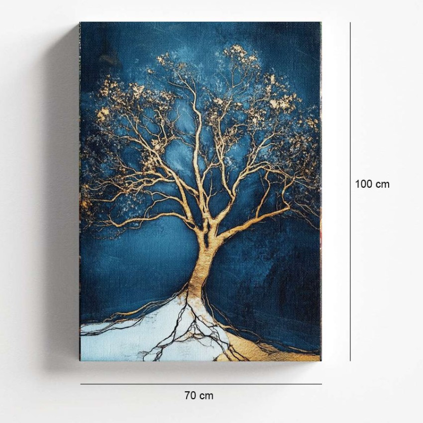 Πίνακας σε καμβά "Golden Tree" ψηφιακής εκτύπωσης 70x100x3εκ.