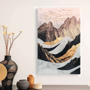 Πίνακας σε καμβά "Abstract Mountain" ψηφιακής εκτύπωσης 70x100x3εκ.