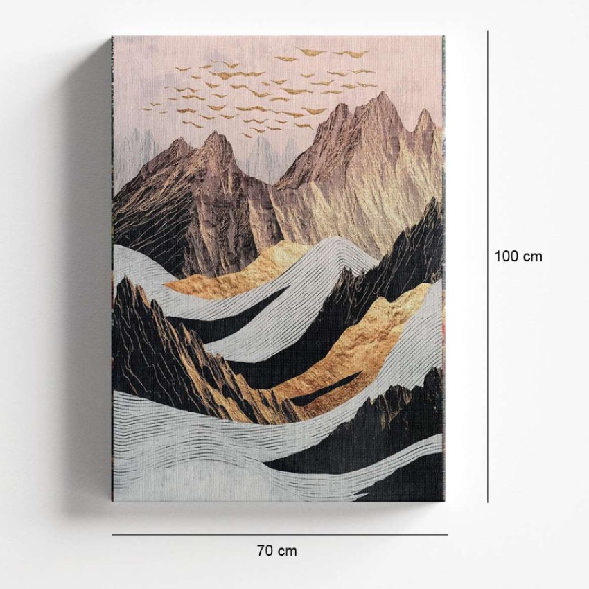 Πίνακας σε καμβά "Abstract Mountain" ψηφιακής εκτύπωσης 70x100x3εκ.