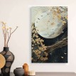 Πίνακας σε καμβά "Golden Moon" ψηφιακής εκτύπωσης 70x100x3εκ.