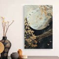 Πίνακας σε καμβά "Golden Moon" ψηφιακής εκτύπωσης 70x100x3εκ.