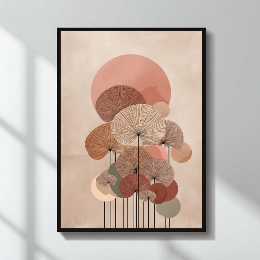 Πίνακας "Pink Leaves" ψηφιακής εκτύπωσης 50x70εκ.