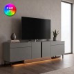 Έπιπλο τηλεόρασης Arlen με Led Rgb χρώμα ανθρακί 180x32x50εκ.