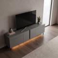 Έπιπλο τηλεόρασης Arlen με Led Rgb χρώμα ανθρακί 180x32x50εκ.