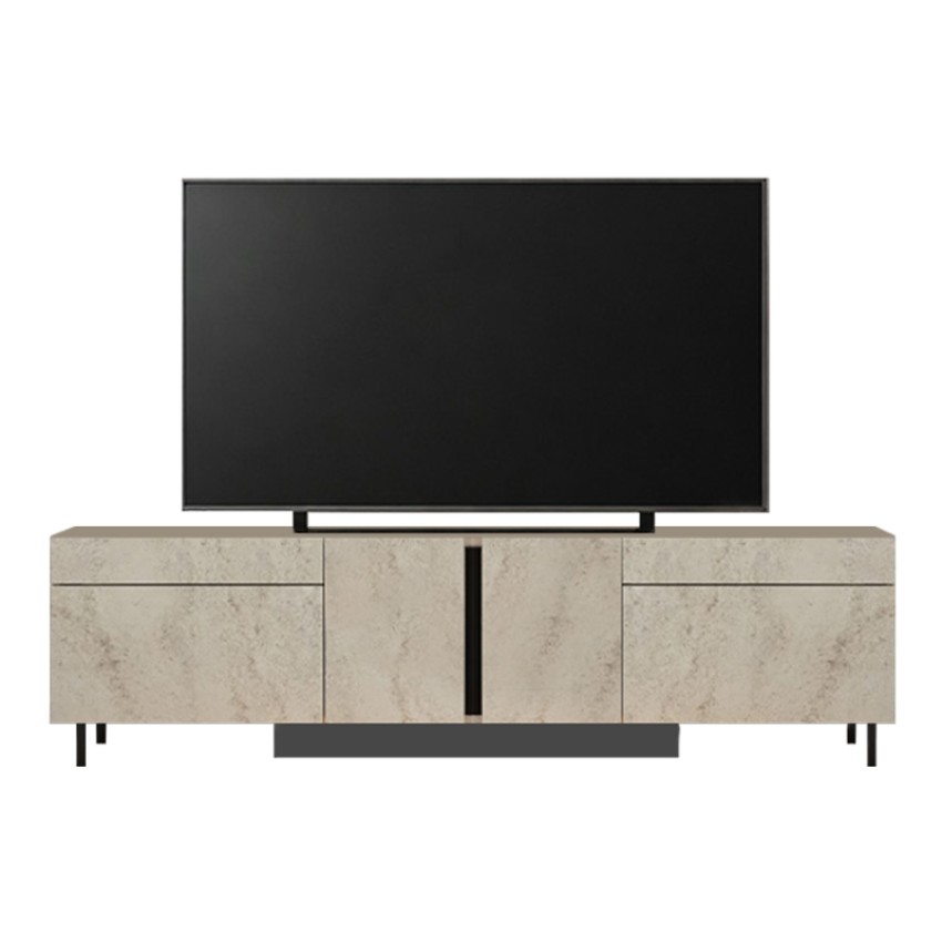 Έπιπλο Τηλεόρασης Arlen με RGB LED Χρώμα Travertine 180x32x50εκ.