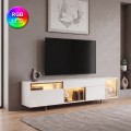 Έπιπλο τηλεόρασης Norm με RGB LED λευκό χρυσό 180x32x55 εκ.