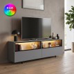 Έπιπλο τηλεόρασης Eco με Led Rgb χρώμα ανθρακί 180x32x67εκ.
