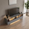 Έπιπλο τηλεόρασης Eco με Led Rgb χρώμα ανθρακί 180x32x67εκ.