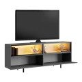 Έπιπλο τηλεόρασης Eco με Led Rgb χρώμα ανθρακί 180x32x67εκ.