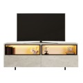 Έπιπλο τηλεόρασης Eco με Led Rgb χρώμα travertine 180x32x67εκ.