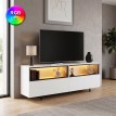 Έπιπλο τηλεόρασης Eco με Led Rgb χρώμα λευκό 180x32x67εκ.