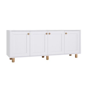 Μπουφές Bohemian Λευκό - Φυσικό Οξιάς 180x40x75 εκ.