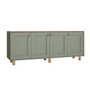 Μπουφές Bohemian Πράσινο – Φυσικό Οξιάς 180x40x75 εκ.