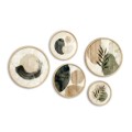 Διακοσμητικό τοίχου Nima σετ 5 τμχ ξύλινο - Mdf χρώμα φυσικό