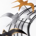 Διακοσμητικό τοίχου Spiral Flock μεταλλικό χρώμα μαύρο - bronze - ασημί 87x87εκ.