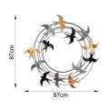 Διακοσμητικό τοίχου Spiral Flock μεταλλικό χρώμα μαύρο - bronze - ασημί 87x87εκ.