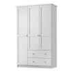 Ντουλάπα ρούχων Emily τρίφυλλη χρώμα λευκό 105x50x210εκ.