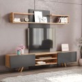 Σύνθεση τηλεόρασης Giacomo χρώμα sapphire oak - ανθρακί 180x40x45εκ. Σύνθεση τηλεόρασης Giacomo χρώμα sapphire oak - ανθρακί 180x40x45εκ.