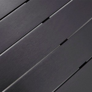 Τραπέζι κήπου Poseidon μεταλλικό - μασίφ ξύλο χρώμα μαύρο 150x82x75εκ.