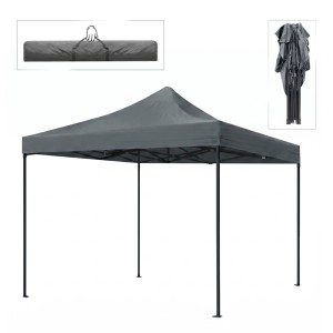Κιόσκι - Gazebo Bari πτυσσόμενο μεταλλικός σκελετός - αδιάβροχο ύφασμα χρώμα γκρι 3x3x3,10m.