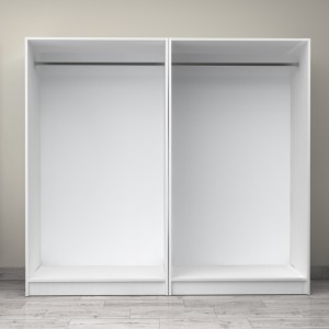 Ντουλάπα ρούχων Victoria τετράφυλλη χρώμα λευκό 200x60x181εκ.